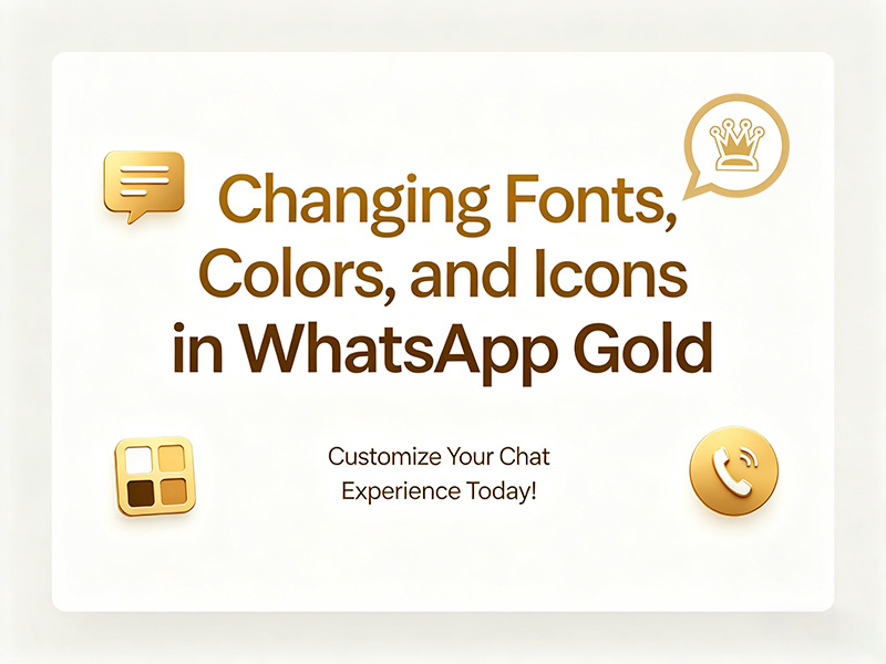 Changing Fonts, Colors, and Icons in WhatsApp Gold