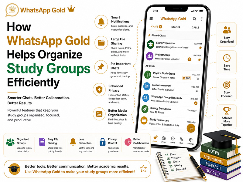 How WhatsApp Gold Helps Organize Study Groups Efficiently