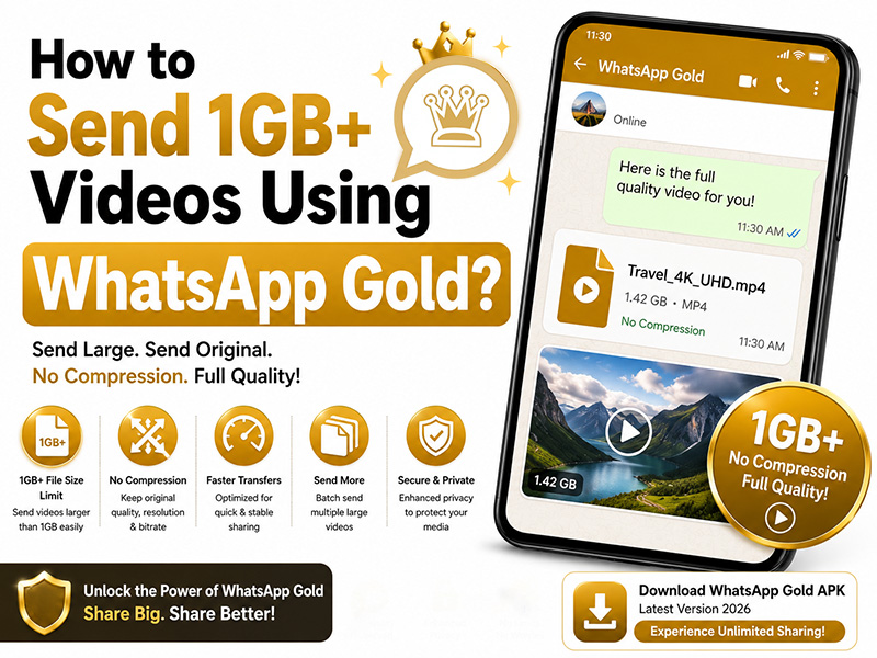How to Send 1GB+ Videos Using WhatsApp Gold?