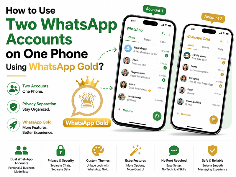 How to Use Two WhatsApp Accounts on One Phone Using WhatsApp Gold?