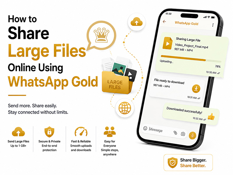 How to Share Large Files Online Using WhatsApp Gold