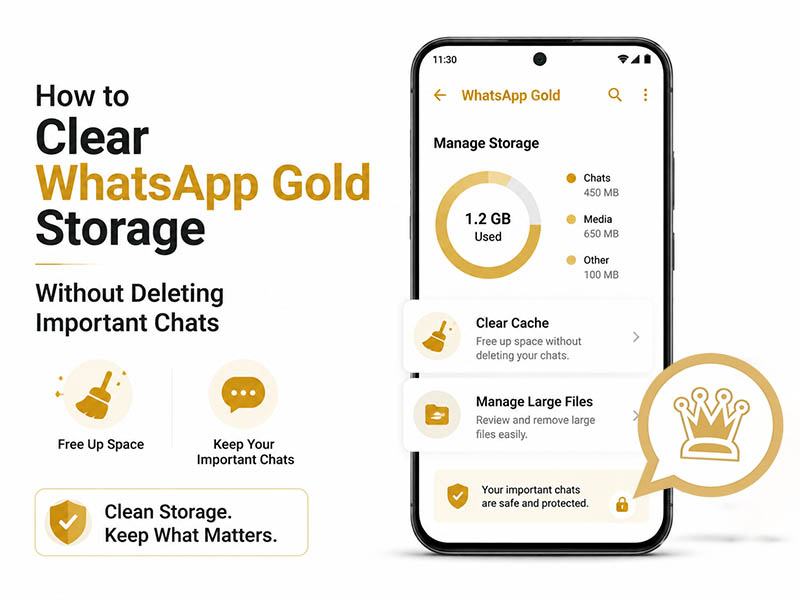 How to Clear WhatsApp Gold Storage Without Deleting Important Chats