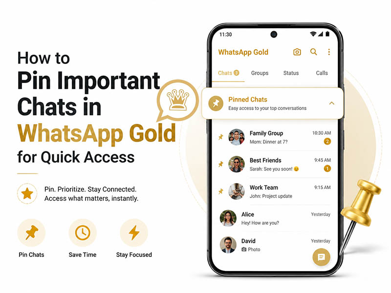 How to Pin Important Chats in WhatsApp Gold for Quick Access