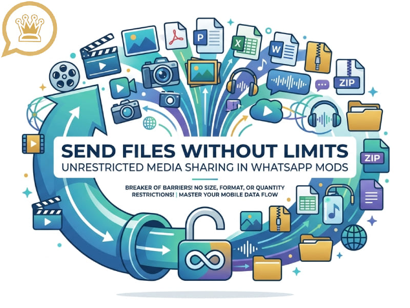 Unrestricted Media Sharing in WhatsApp Mods: Send Files Without Limits
